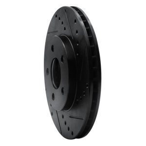 Chrysler Neon Brake Rotor (1) - Front Right - R1 Concepts - Drilled & Slotted - Black - `00-`05